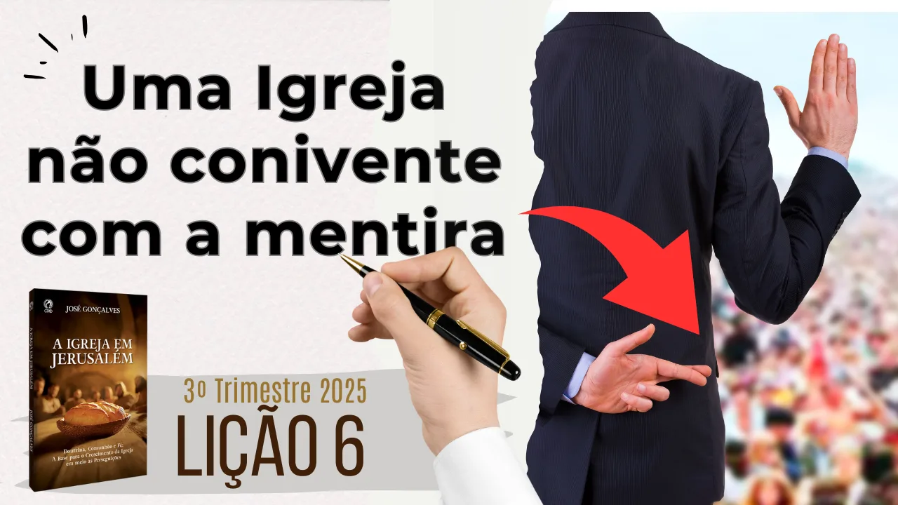 Lição 06: Uma Igreja não conivente com a mentira – 3º Trimestre 2025